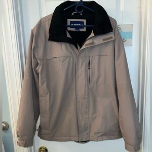 NordicTrack Beige and Black Fleece Lined Jacket Sz M (38-40)